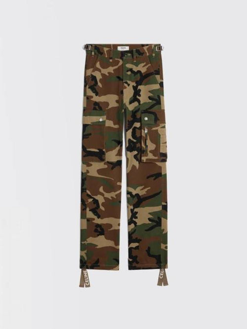 CELINE Camouflage Cargo Straight Pants