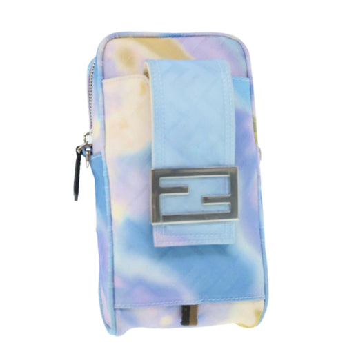 FENDI Zucca Canvas Shoulder Bag Light Blue62025A