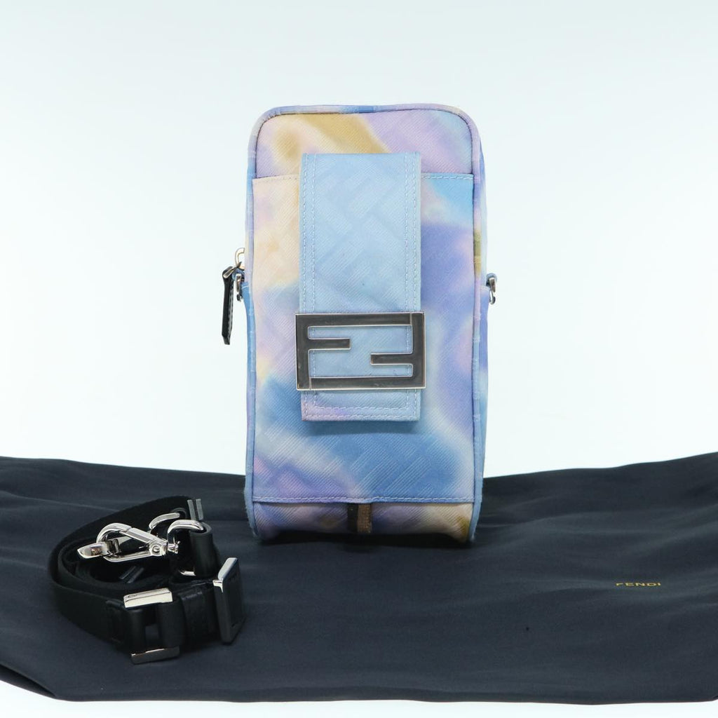 FENDI Zucca Canvas Shoulder Bag Light Blue62025A