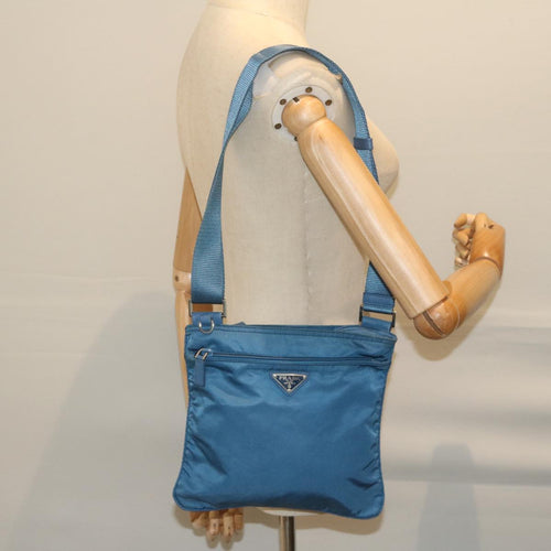 PRADA Shoulder Bag Nylon Blue  62074