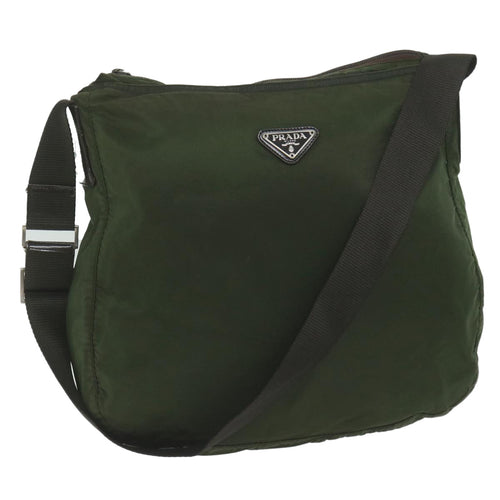 PRADA Shoulder Bag Nylon Khaki  62076