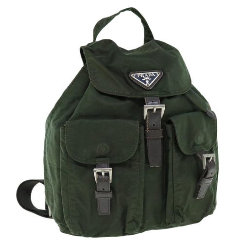 PRADA Backpack Nylon Khaki  62079