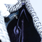 FENDI Zucchino Canvas Mamma Baguette Shoulder Bag Navy62112