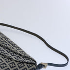 FENDI Zucchino Canvas Mamma Baguette Shoulder Bag Navy62112