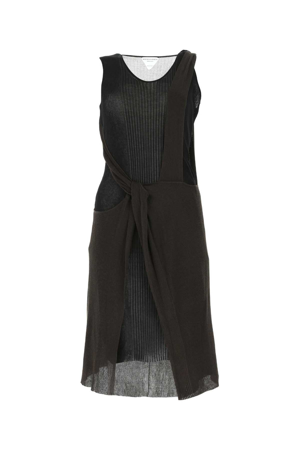 BOTTEGA VENETA Two-Tone Cotton Blend Mini Dress
