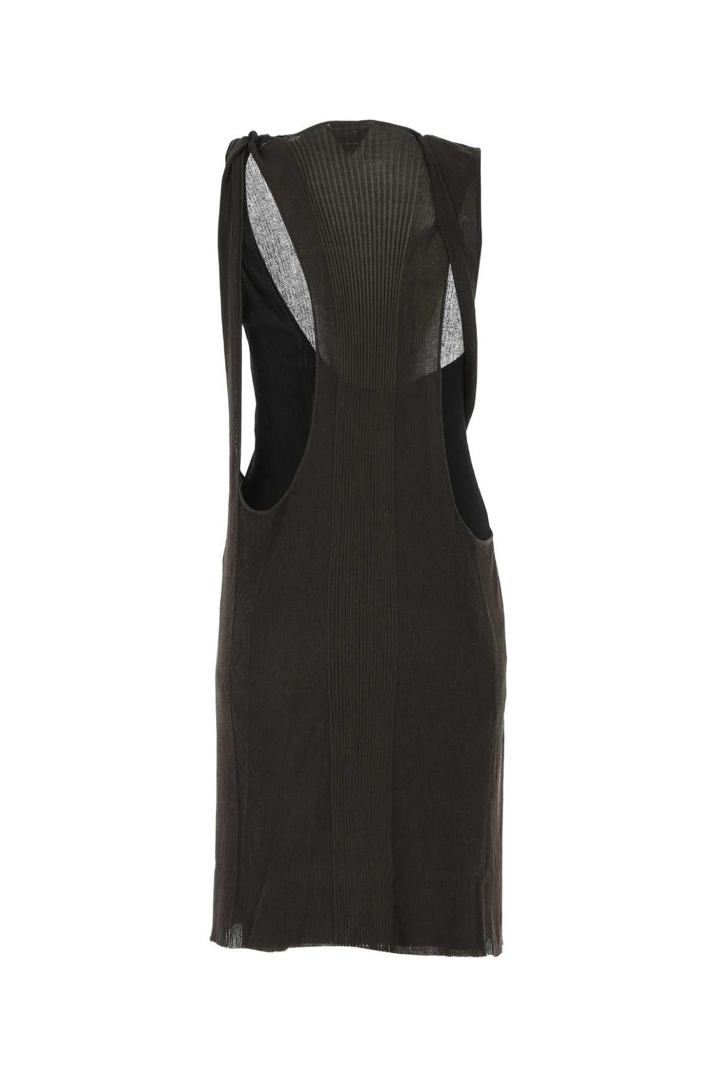 BOTTEGA VENETA Two-Tone Cotton Blend Mini Dress