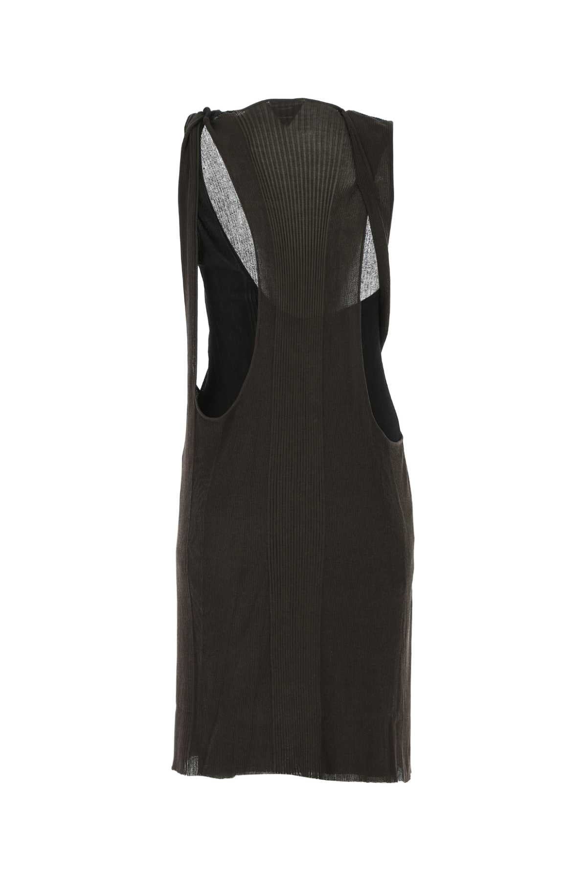 BOTTEGA VENETA Two-Tone Cotton Blend Mini Dress