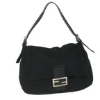 FENDI Mamma Baguette Shoulder Bag Nylon Black62129