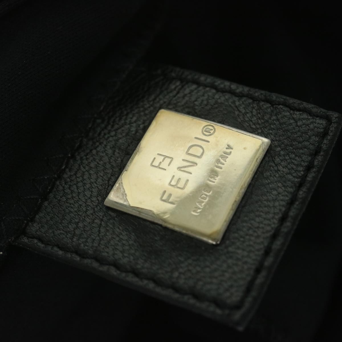 FENDI Mamma Baguette Shoulder Bag Nylon Black62129