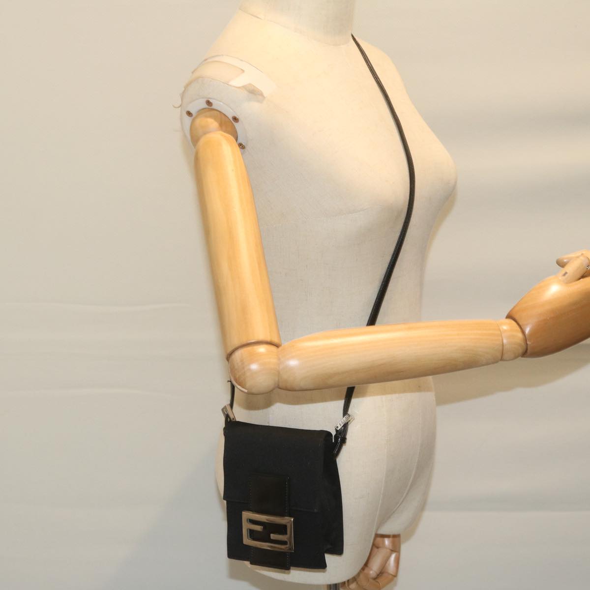 FENDI Mamma Shoulder Bag Nylon Black62178