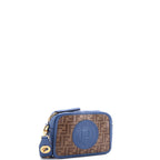 F is Fendi Logo Stamp Camera Bag Zucca Coated Canvas Small