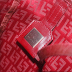 FENDI Zucchino Canvas Hand Bag Red62237