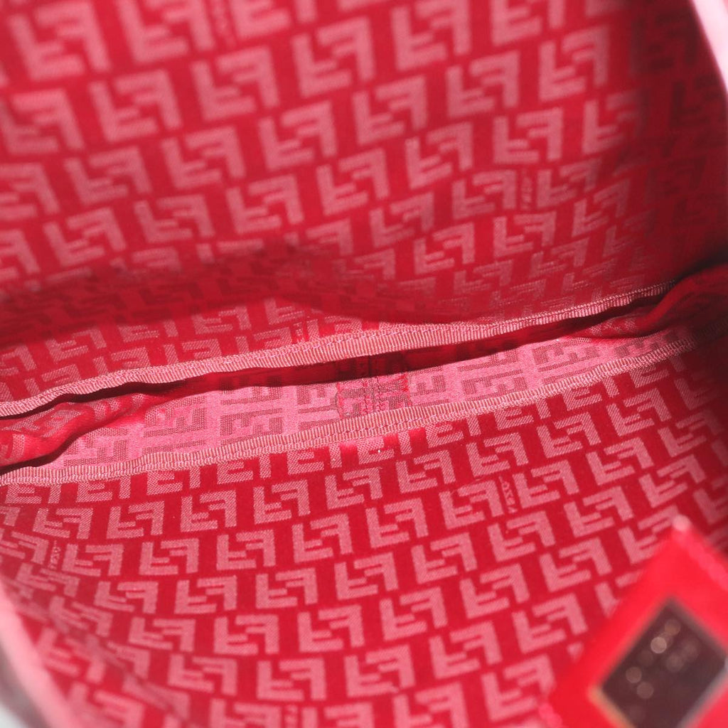 FENDI Zucchino Canvas Hand Bag Red62237