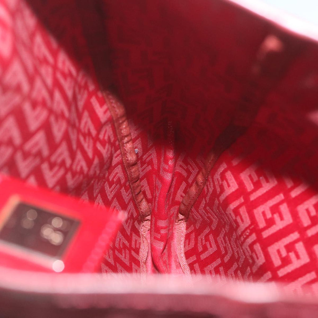 FENDI Zucchino Canvas Hand Bag Red62237
