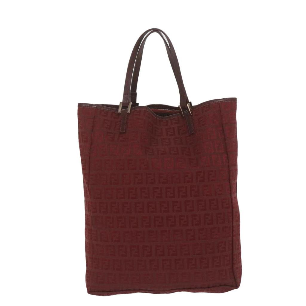 FENDI Zucchino Canvas Hand Bag Red62237