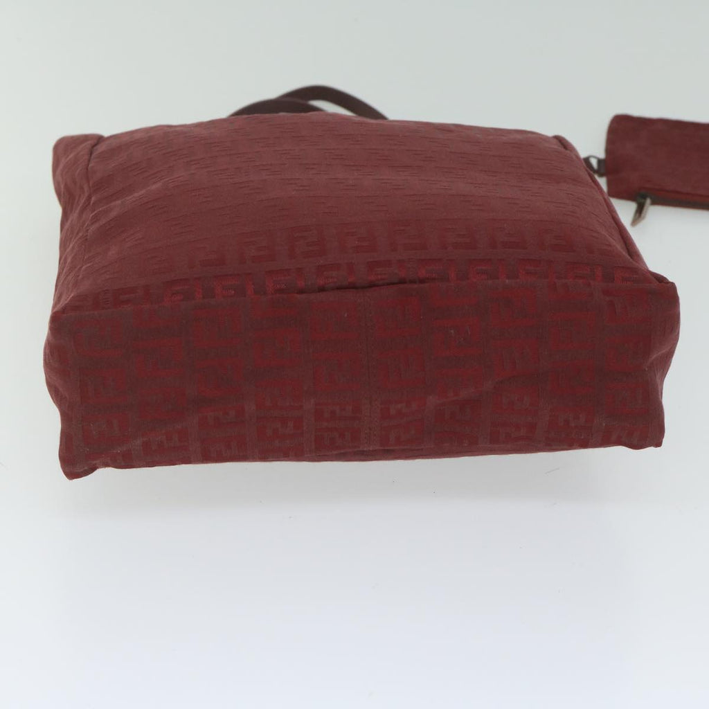 FENDI Zucchino Canvas Hand Bag Red62237