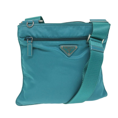 PRADA Shoulder Bag Nylon Turquoise Blue  62238