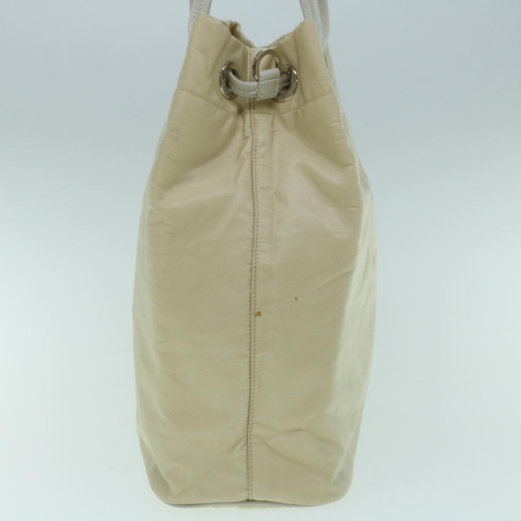 PRADA Tote Bag Nylon Cream  62239