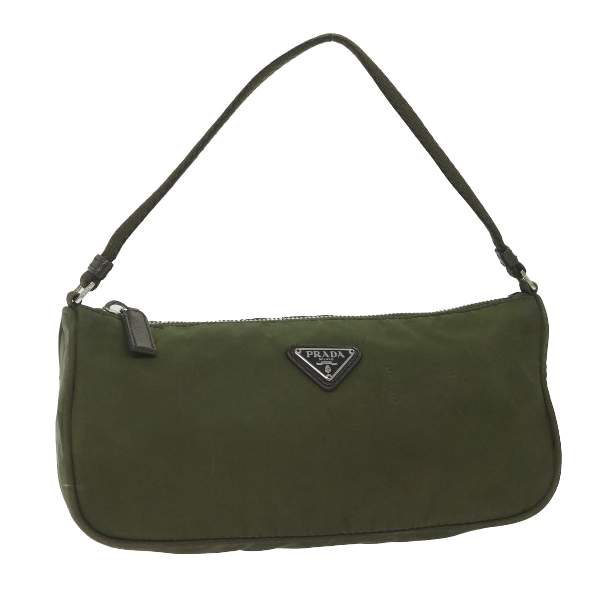 PRADA Accessory Pouch Nylon Khaki  62267