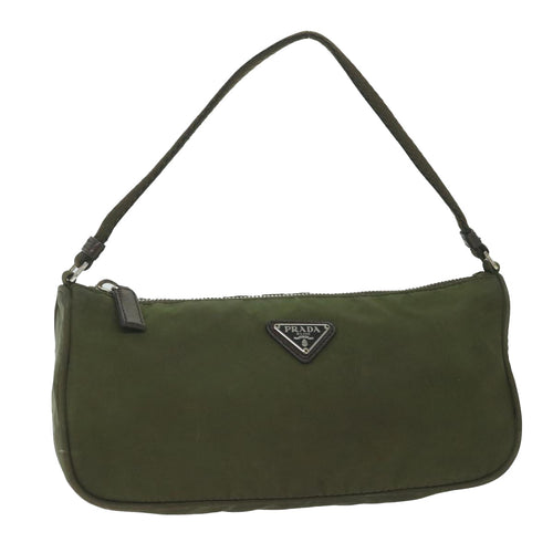 PRADA Accessory Pouch Nylon Khaki  62267