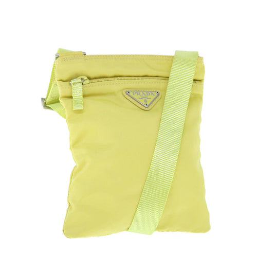 PRADA Shoulder Bag Nylon Yellow  62287