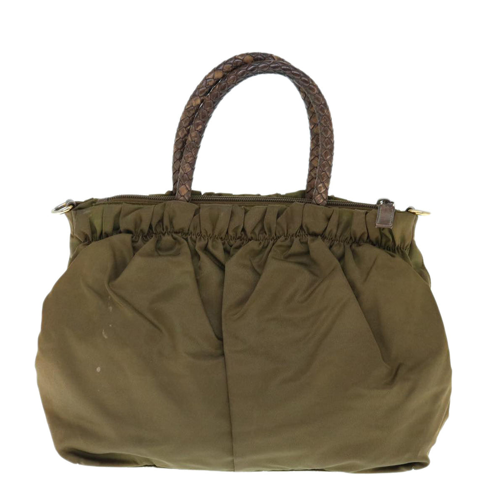 PRADA Hand Bag Nylon 2way Khaki  62327