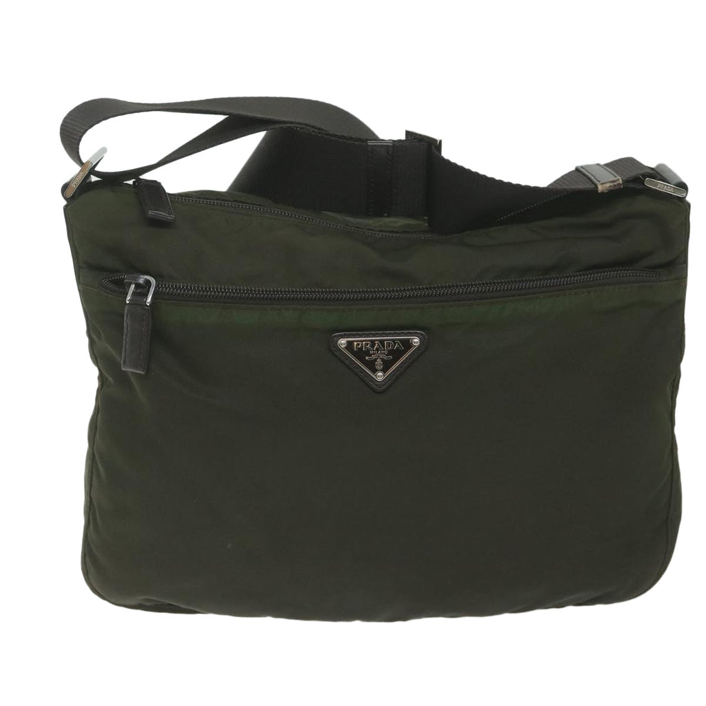 PRADA Shoulder Bag Nylon Khaki  62330