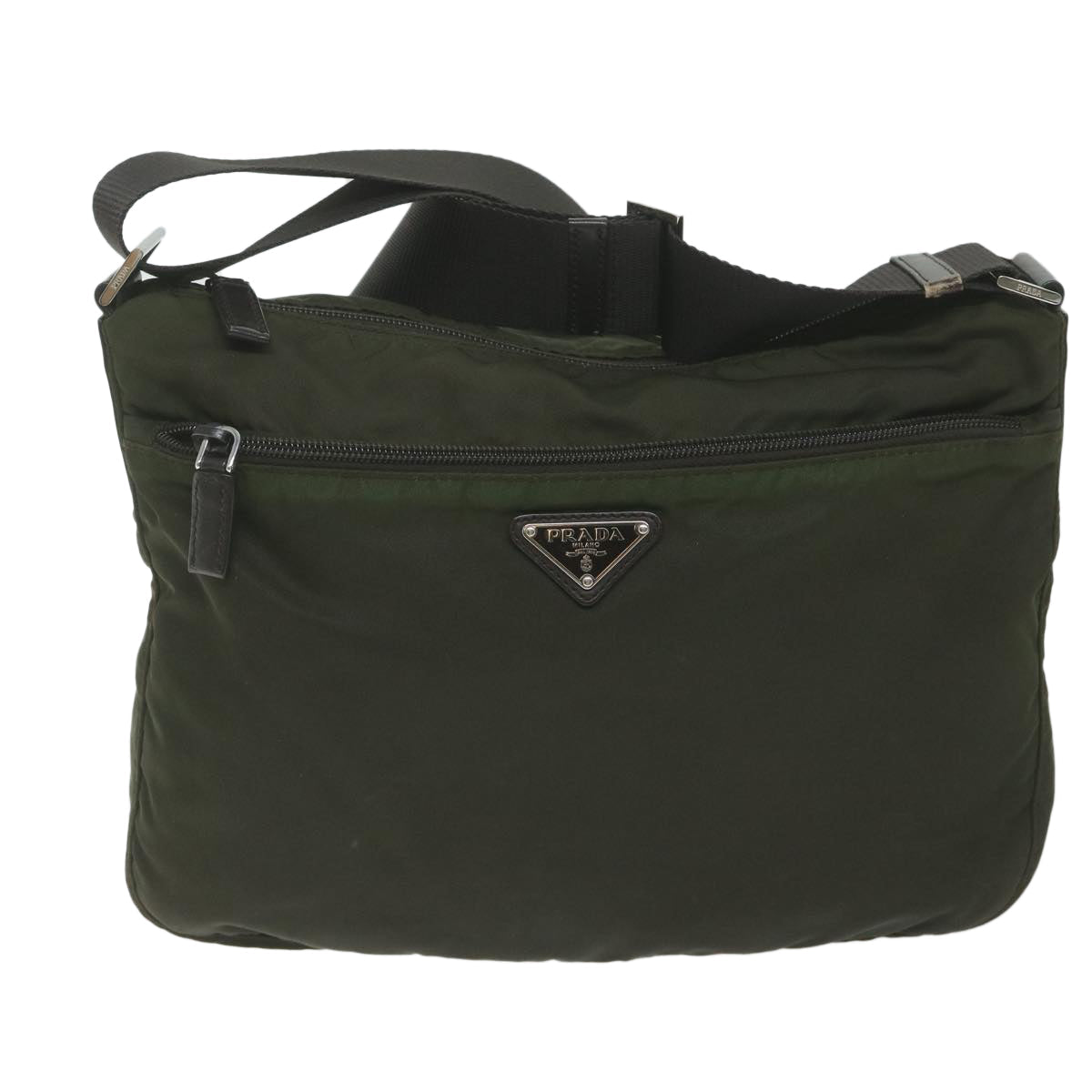 PRADA Shoulder Bag Nylon Khaki  62330
