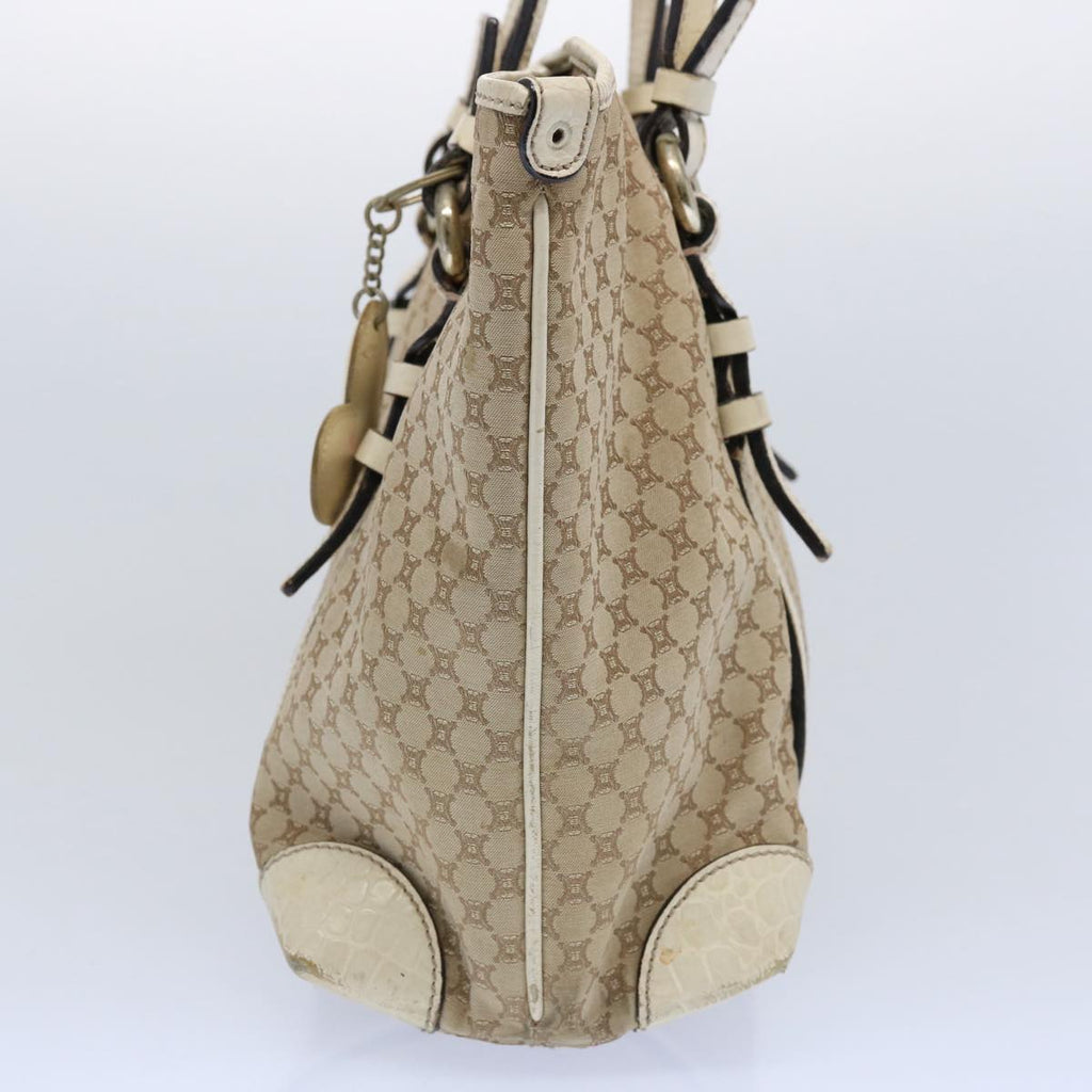 CELINE Macadam Canvas Tote Bag Beige  62341