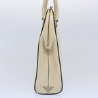 PRADA Hand Bag Patent leather Cream  62443