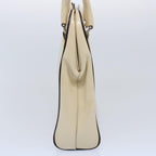 PRADA Hand Bag Patent leather Cream  62443