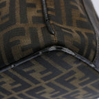 FENDI Zucca Canvas Vanity pouch Hand Bag Nylon Brown Black62446