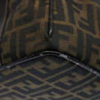 FENDI Zucca Canvas Vanity pouch Hand Bag Nylon Brown Black62446