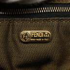 FENDI Zucca Canvas Vanity pouch Hand Bag Nylon Brown Black62446