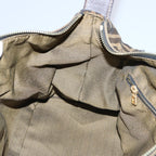 FENDI Zucca Canvas Vanity pouch Hand Bag Nylon Brown Black62446