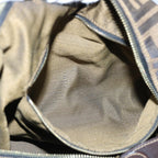 FENDI Zucca Canvas Vanity pouch Hand Bag Nylon Brown Black62446