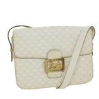 CELINE Macadam Canvas Shoulder Bag PVC Leather Whe  62462