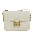 CELINE Macadam Canvas Shoulder Bag PVC Leather Whe  62462