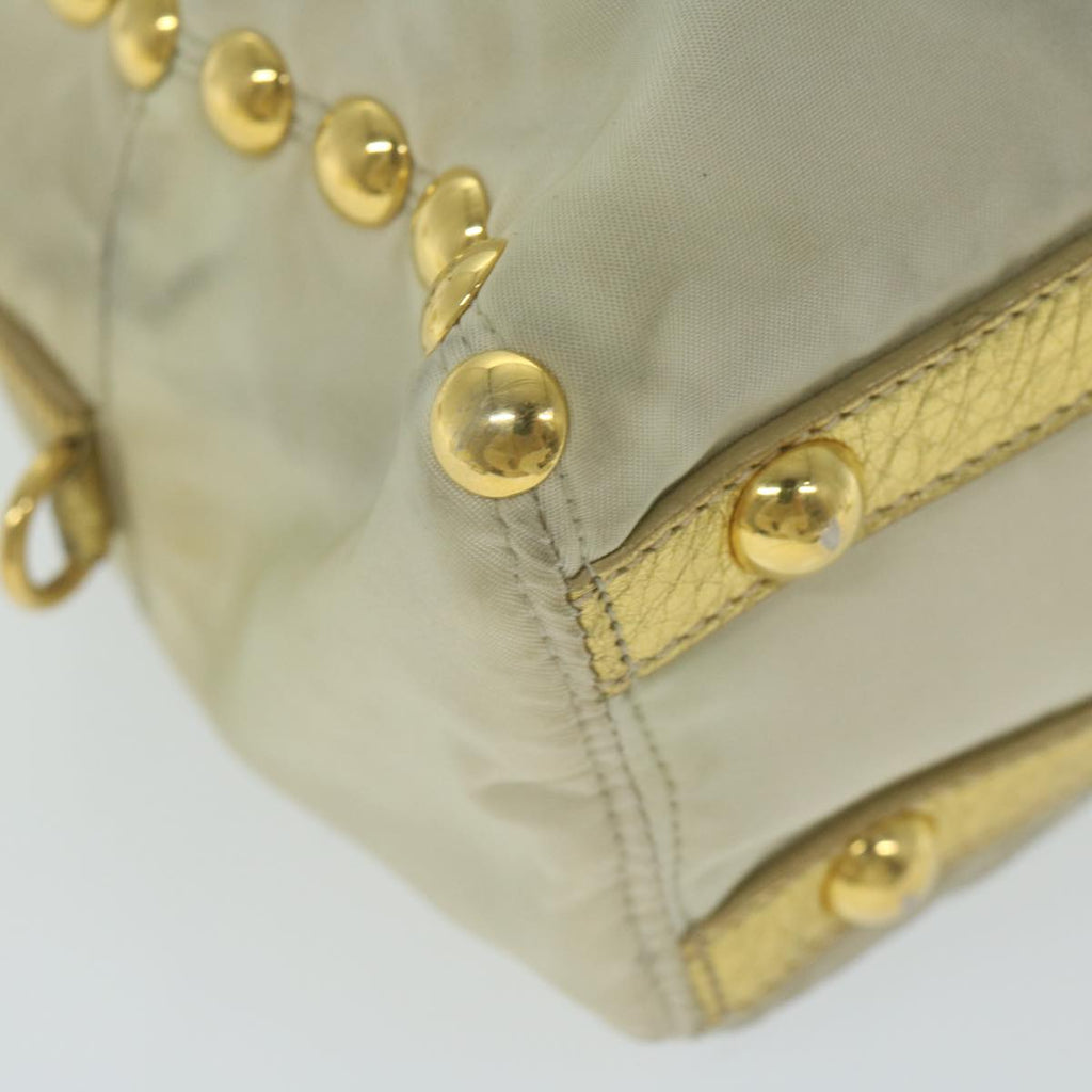 PRADA Hand Bag Nylon 2way Cream  62489