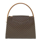 CELINE Macadam Canvas Hand Bag PVC Leather 2way Brown  62493