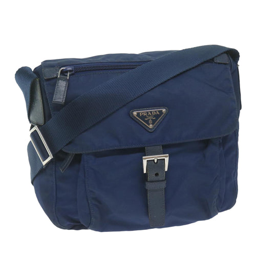 PRADA Shoulder Bag Nylon Blue  62500