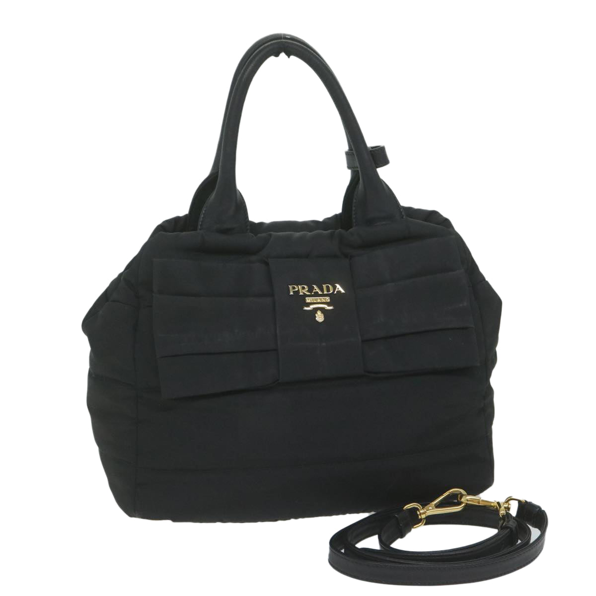 PRADA Hand Bag Nylon 2way Black  62501