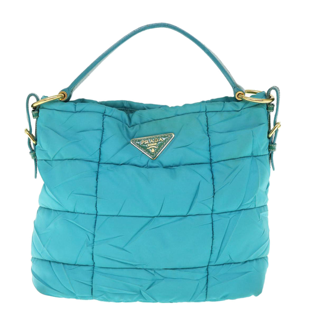 PRADA Shoulder Bag Nylon Turquoise Blue  62503
