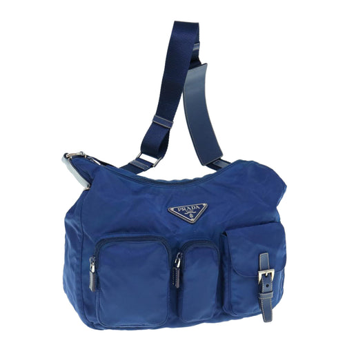 PRADA Shoulder Bag Nylon Navy  62504