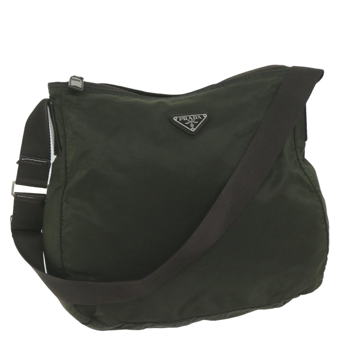 PRADA Shoulder Bag Nylon Khaki  62505