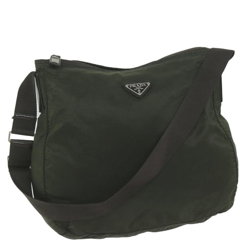 PRADA Shoulder Bag Nylon Khaki  62505