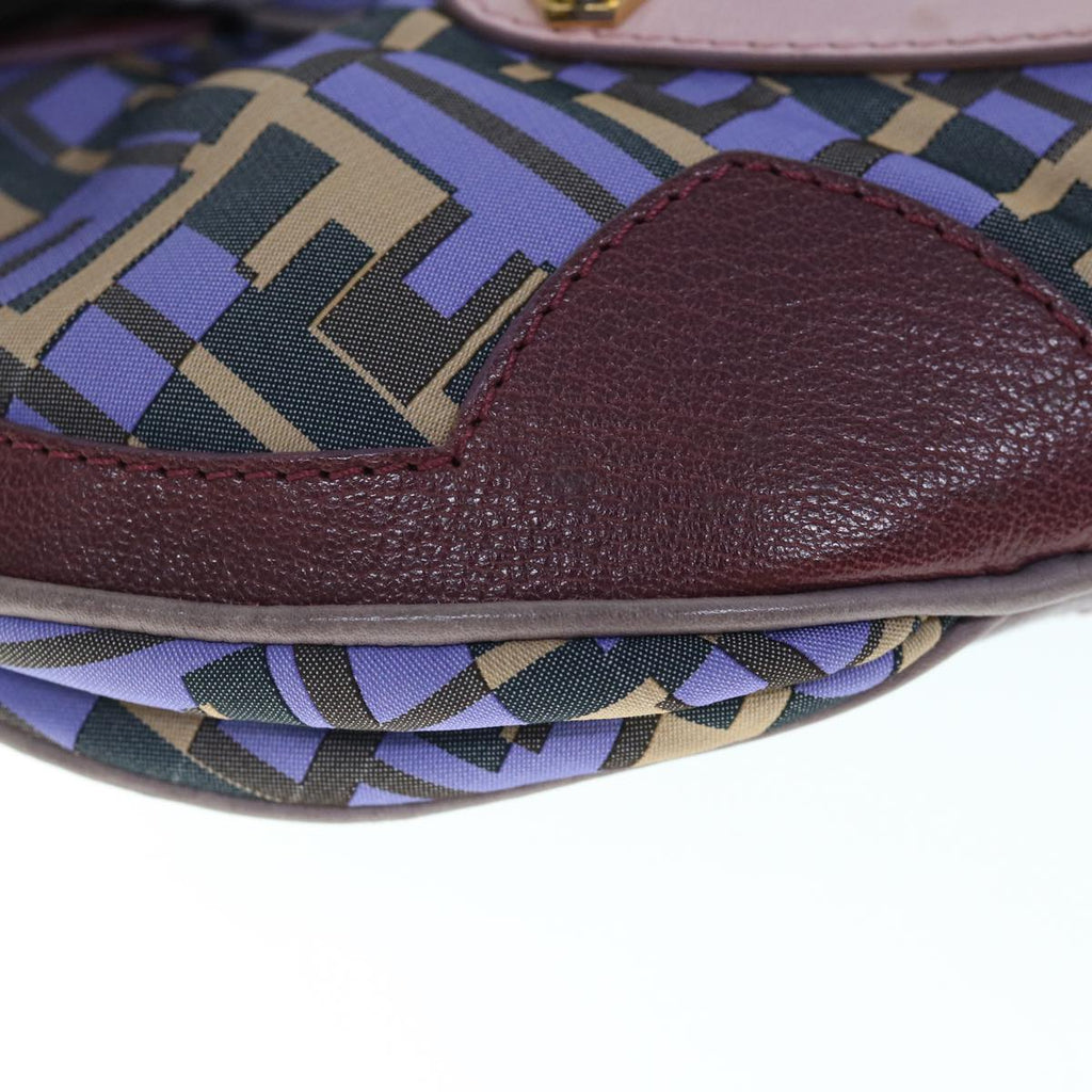 FENDI Zucca Canvas Hand Bag 2way Purple Pink62577