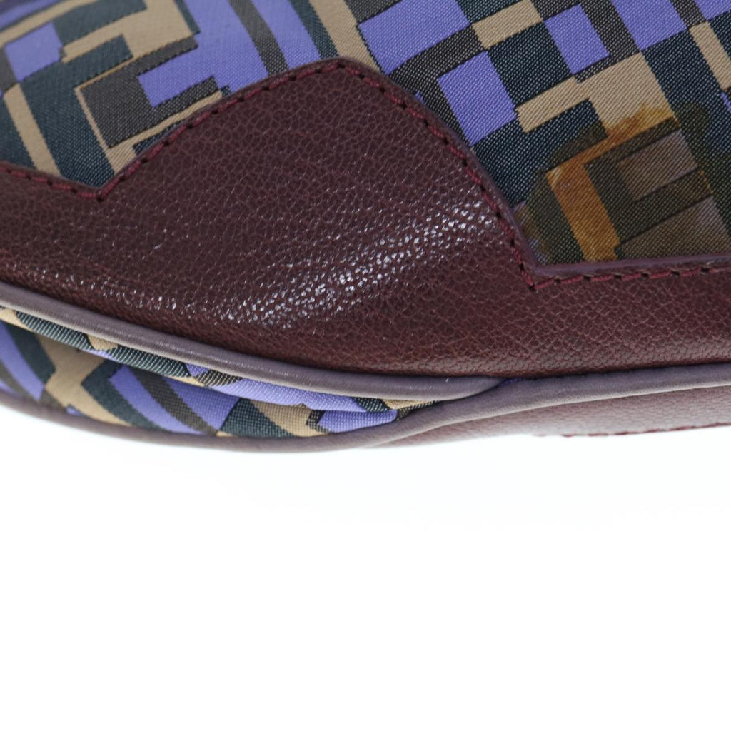 FENDI Zucca Canvas Hand Bag 2way Purple Pink62577