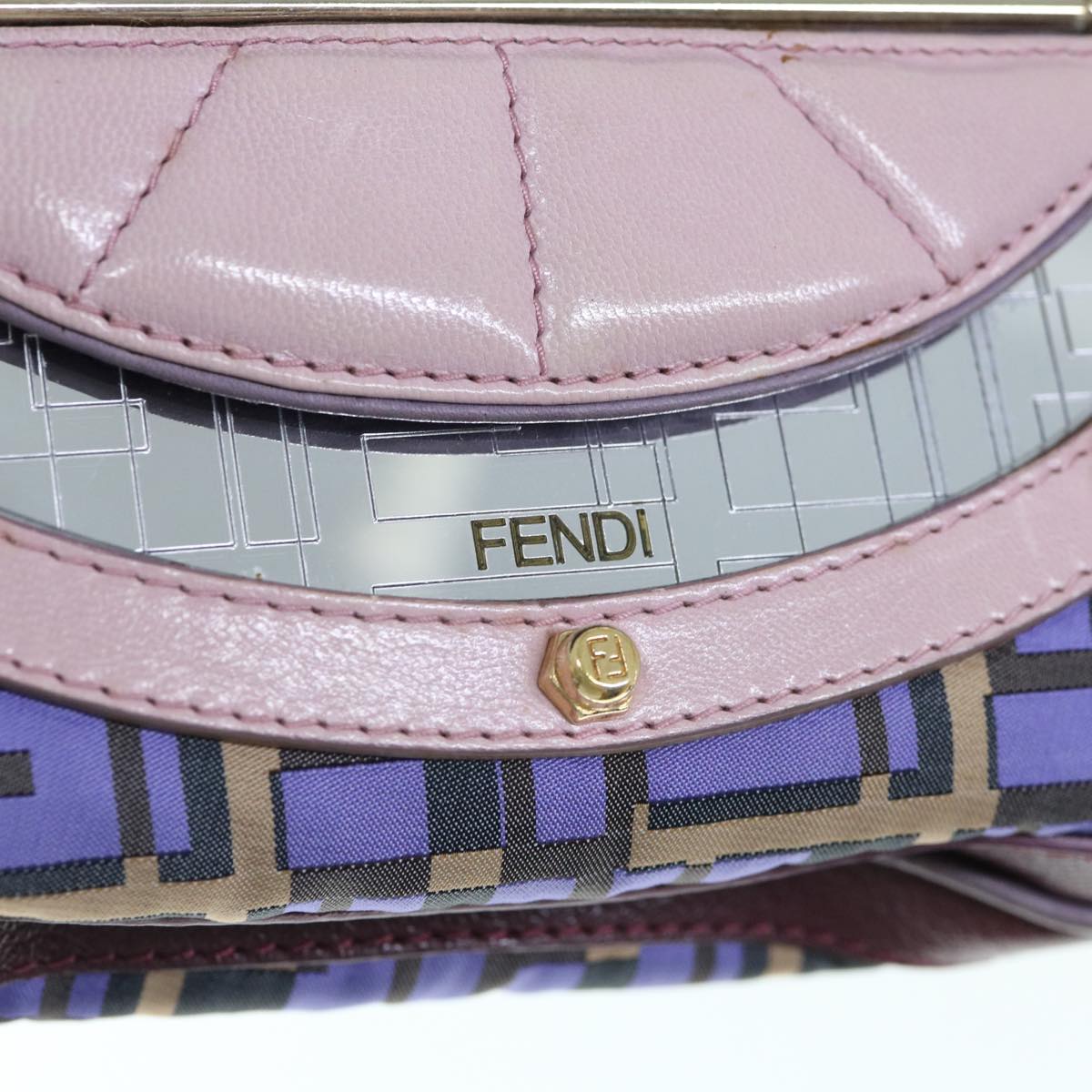 FENDI Zucca Canvas Hand Bag 2way Purple Pink62577
