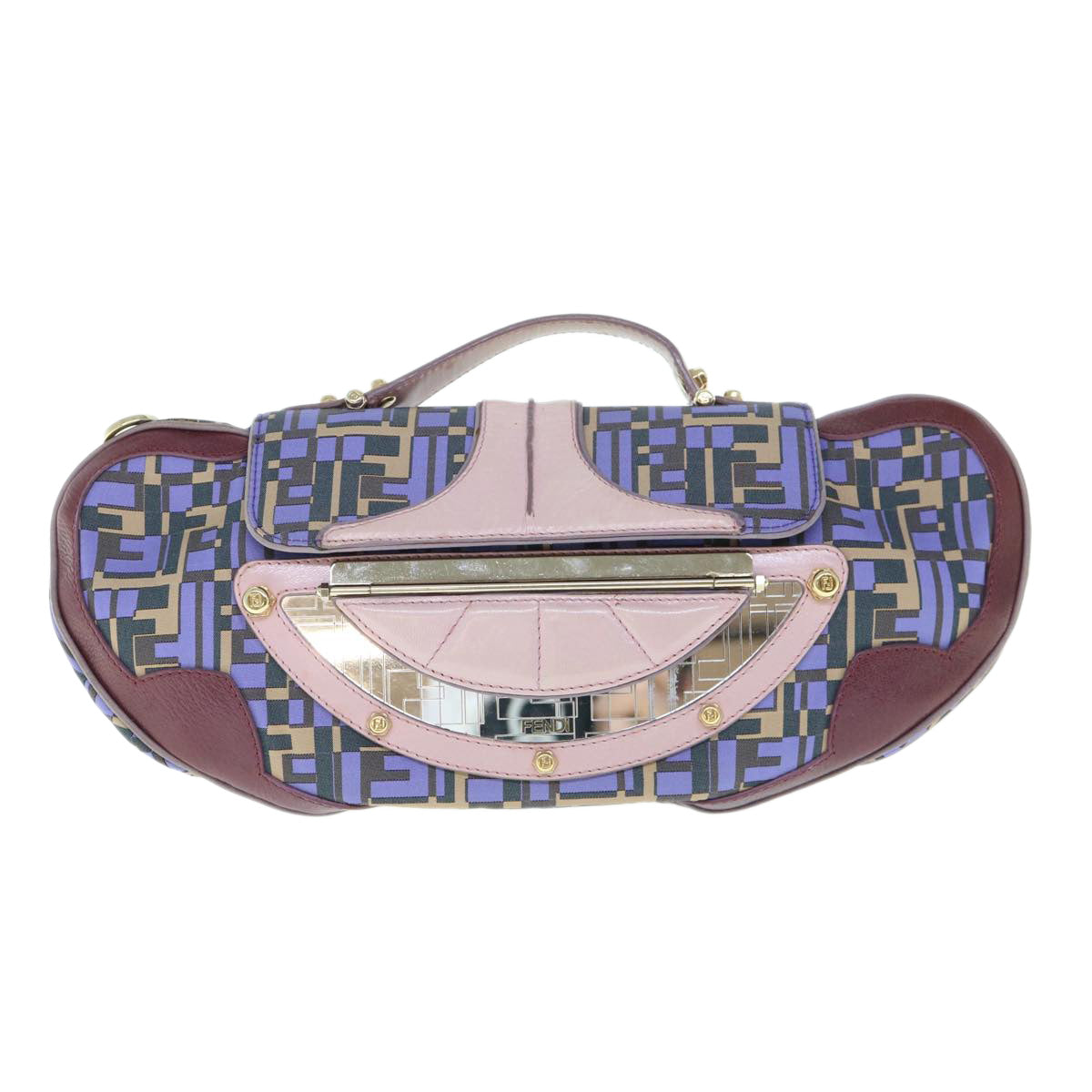 FENDI Zucca Canvas Hand Bag 2way Purple Pink62577